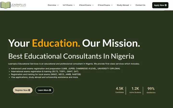 LearnPlus Educational Services homepage