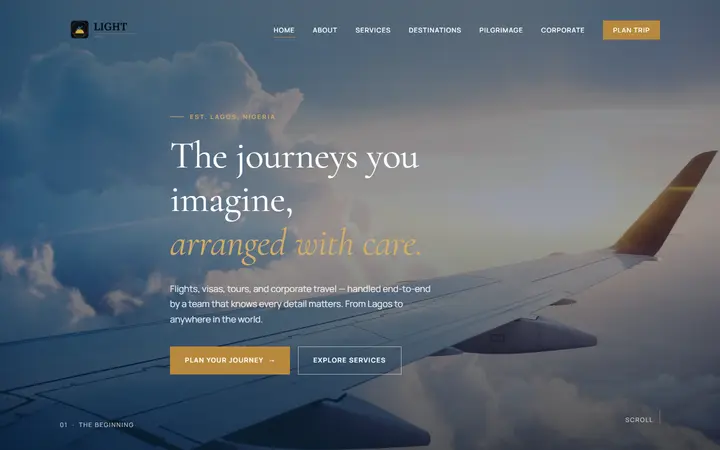 Light Travels homepage