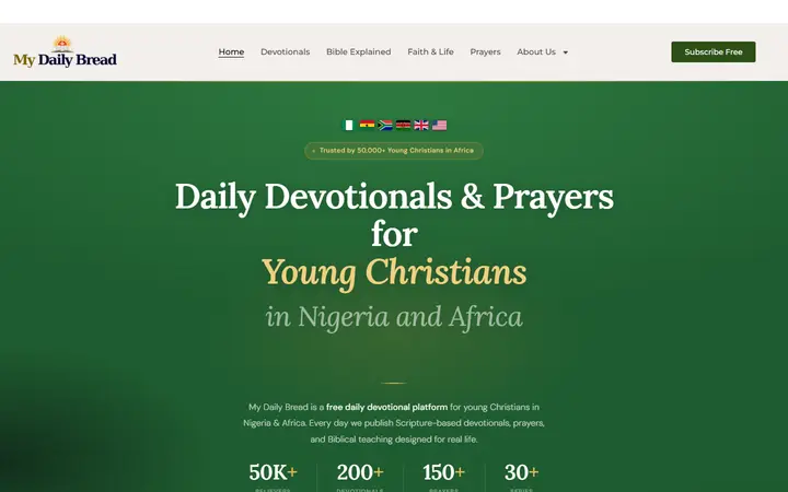 My Daily Bread homepage